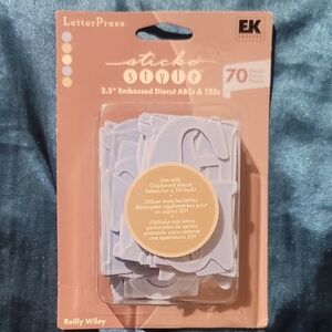 EK Success Sticko Style Embossed Diecut Letters